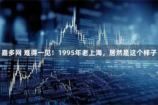 嘉多网 难得一见！1995年老上海，居然是这个样子